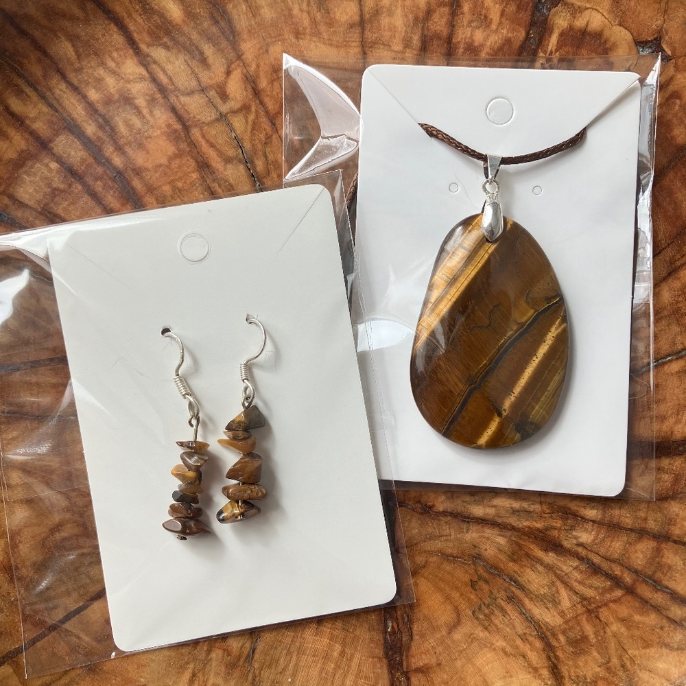 Tiger’s Eye Jewellery Set - Necklace and Earrings